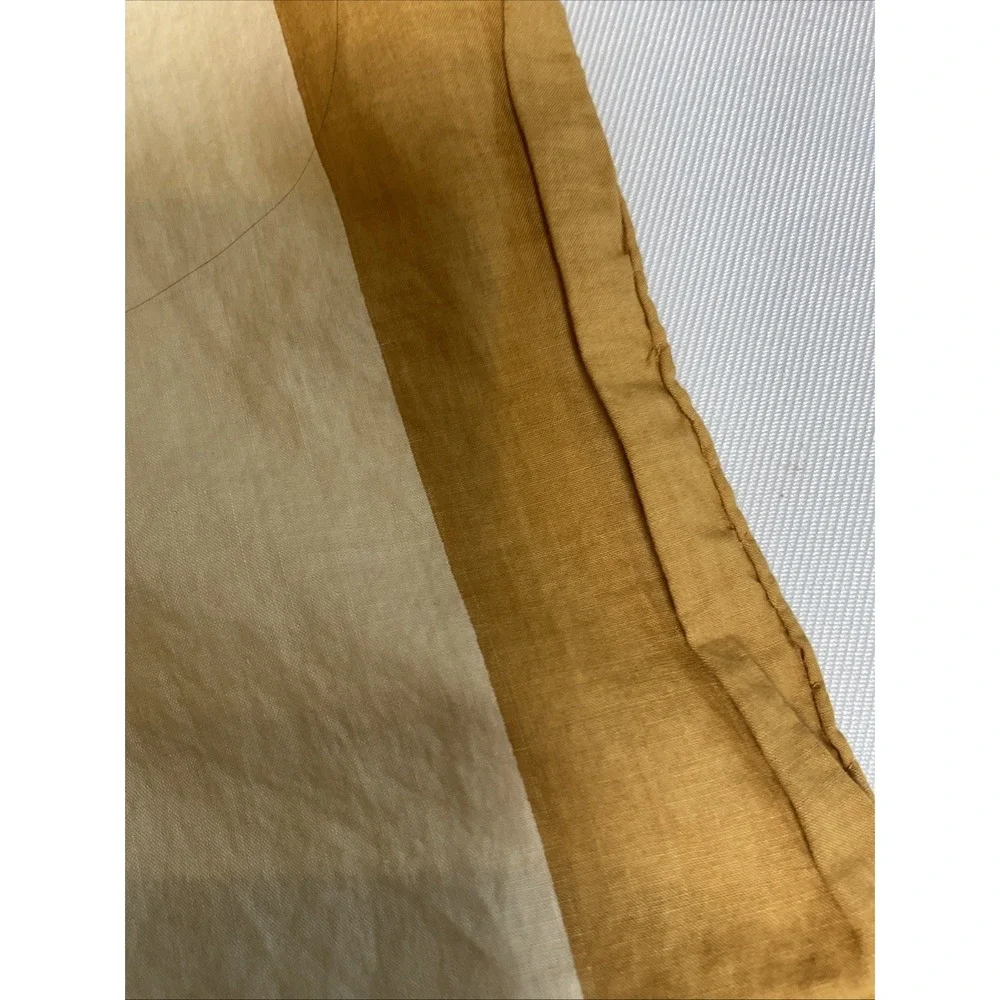 Vintage Charles Jourdan Paris 100% Cotton Watercolor Scarf Italy Hand Rolled